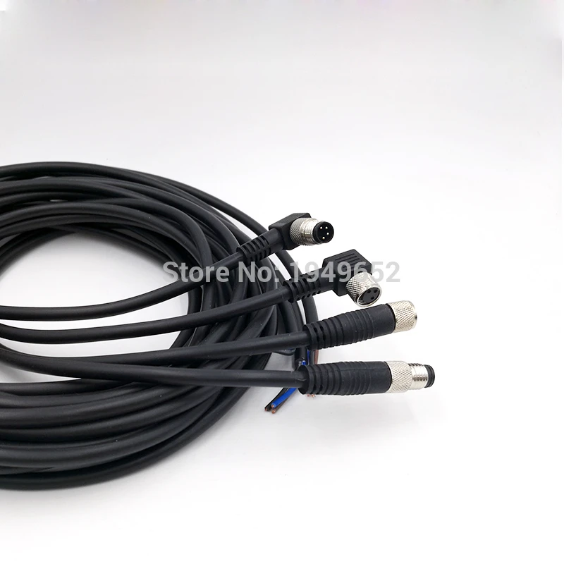 Sensor conector M8 Enchufe Macho Hembra Tornillo Roscado coutbing 3 4 Pines un typtb