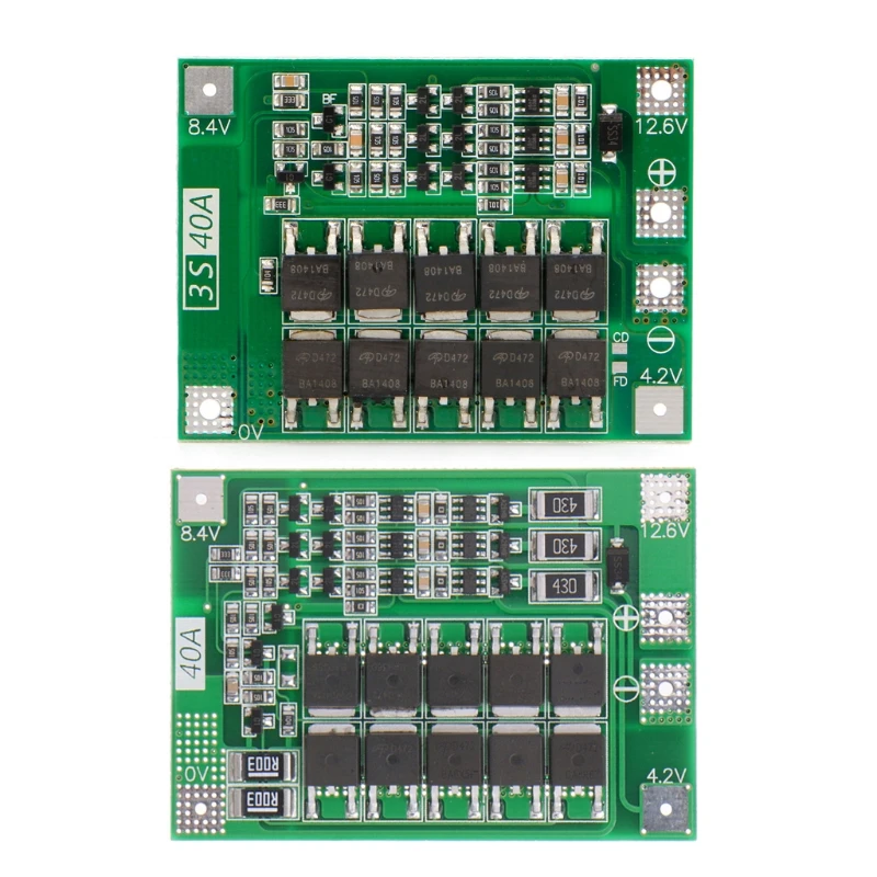 

3S 11.1V 12.6V 40A w/Balance 18650 Li-ion Lithium Battery BMS Protection Board