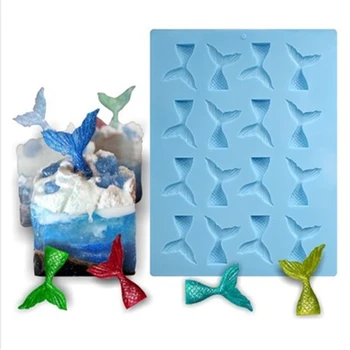 

Kristian Kerr 3D Fish Tail Cake Decorating Silicone Mold Soap Molds Baking Tools DIY Candle Mold High Quality Kitchen Accessorie