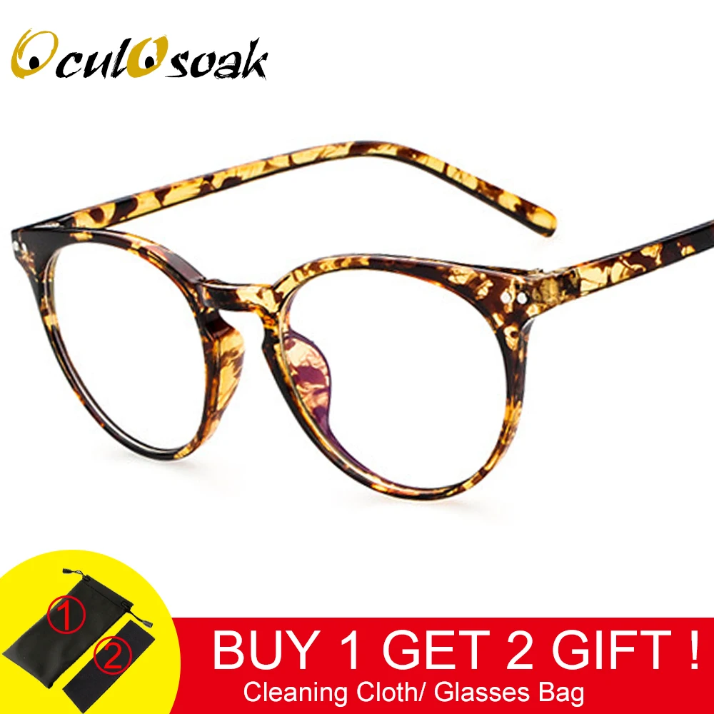leopard Новая модная брендовая оправа для очков винтажные женские очки для чтения оптические мужские компьютерные очки oculos de grau femininos - Цвет оправы: leopard