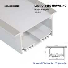 DHL 10 шт. Большие размеры встраиваемые светодиодный алюминиевый профиль с теплоотвод и ПК диффузной крышкой для многорядные светодиодные полосы