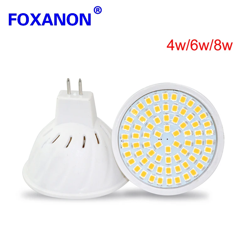 1 шт. Светодиодный прожектор 8 W 6 W 4 W MR16 GU5.3 220 V 2835 SMD потолочный светильник из термостойкого пожаробезопасный корпус лампы для домашняя люстра освещение