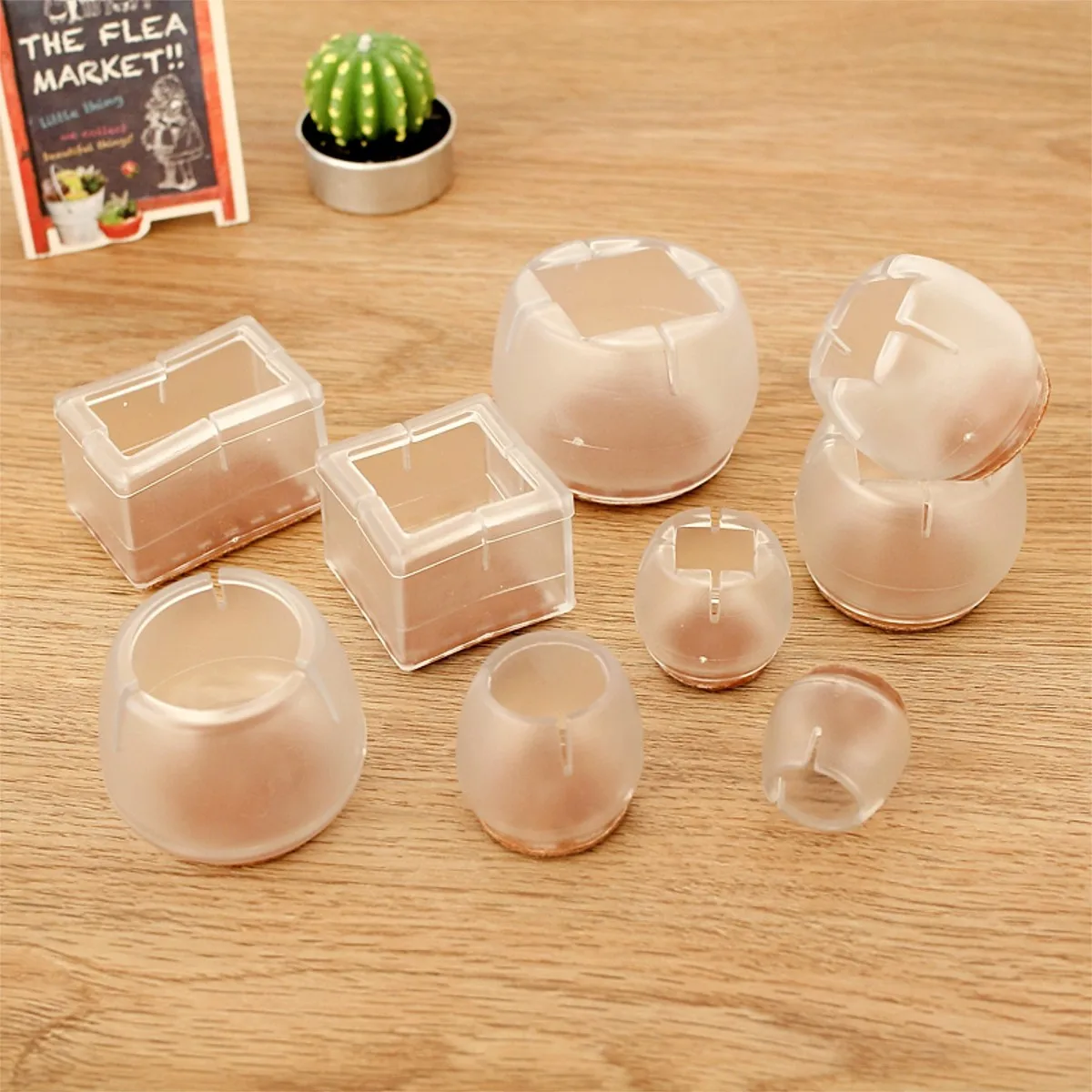 

4Pcs Silicone Rubber Chair Leg Cap Floor Feet Protectors Pad Furniture Table Covers Round Square Bottom Chair Covers Home Decor