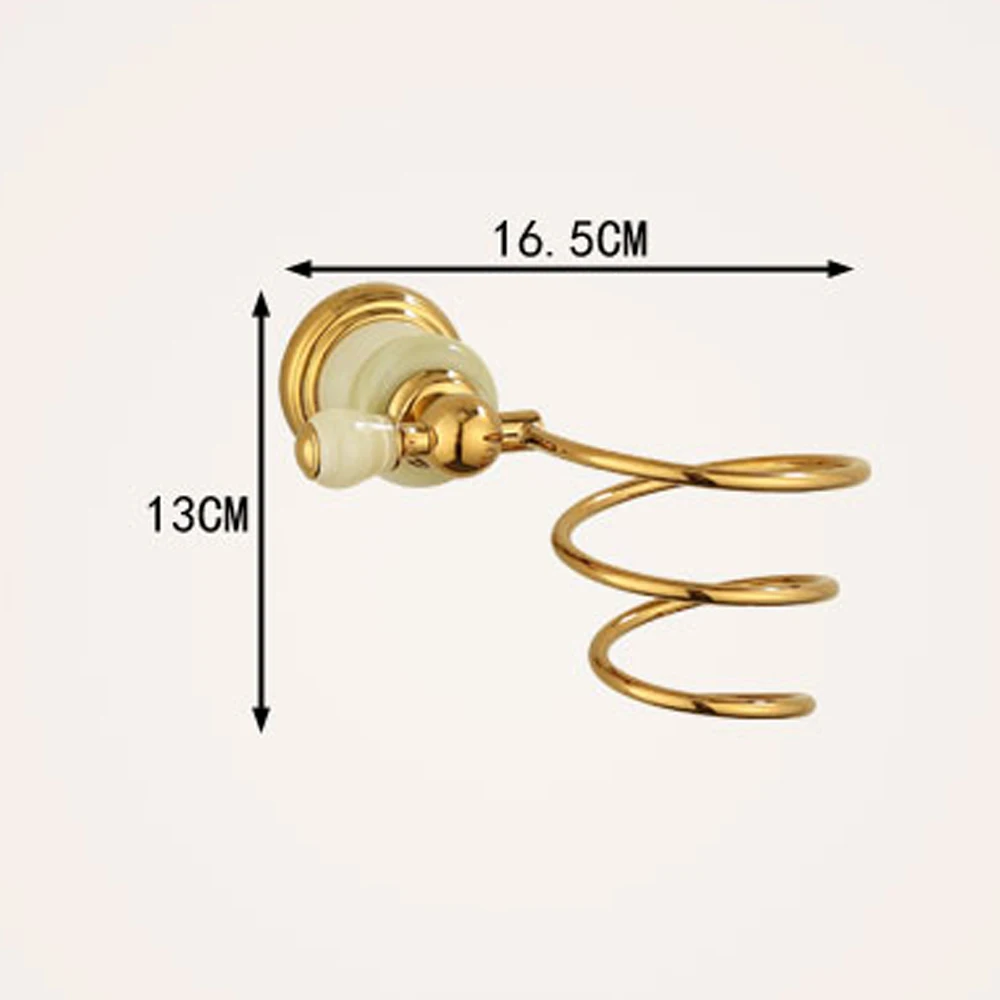 Европейский стиль все медный натуральный нефритовый Золотой сушилка для волос в ванной стойки аппаратные средства кулон оперативная
