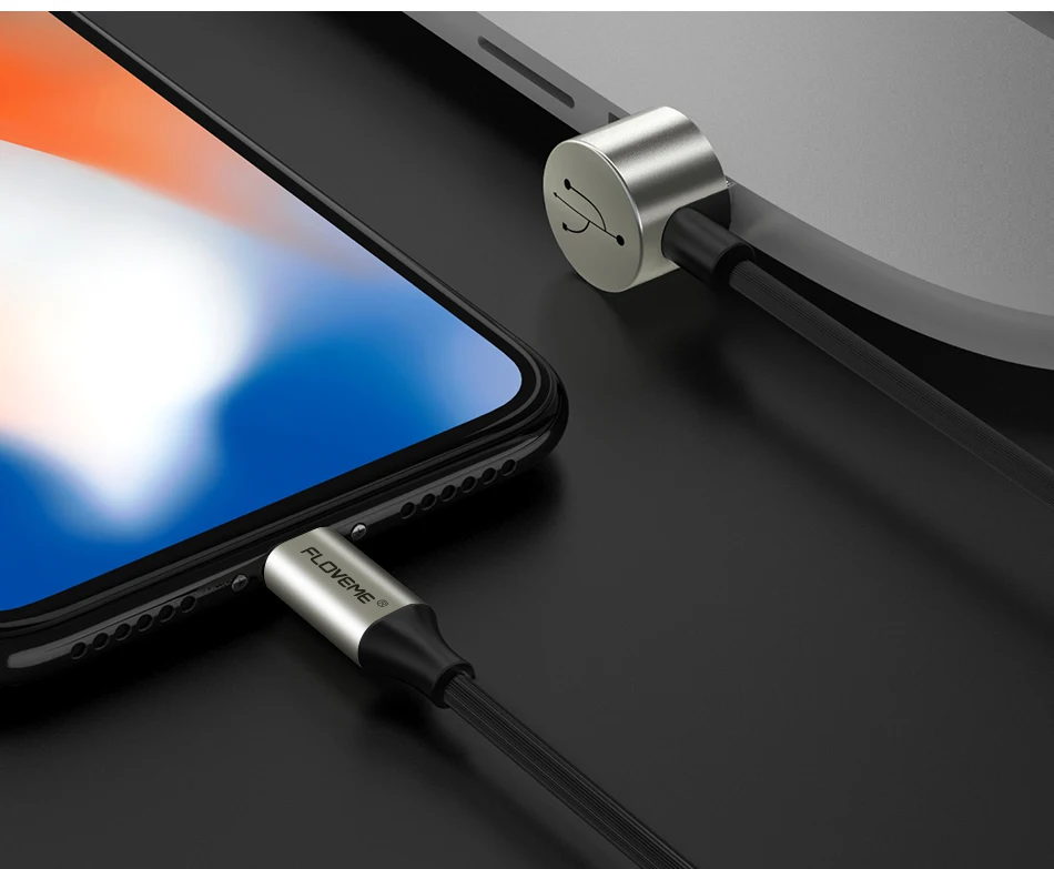 FLOVEME 2 в 1 USB кабель для iPhone X 7 6 s 5S кабель для быстрой зарядки для освещения USB кабель для iPad мобильного телефона