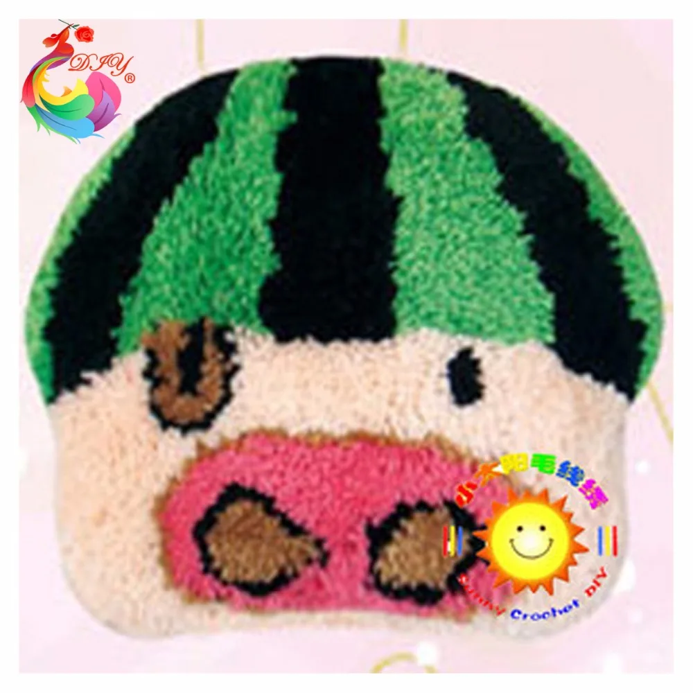 

Patchwork carpet Hook Rug Kit Cartoon DIY Unfinished Crocheting Yarn Mat Latch Hook Rug Kit Carpet Set free shipment home decor