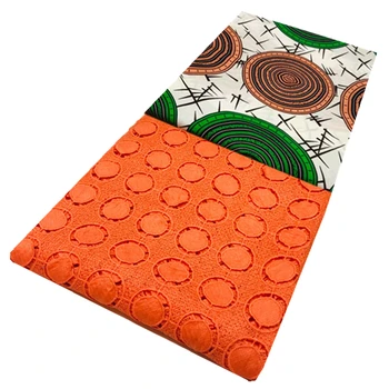 

Wholesale African Dry Lace Fabric Swiss Voile Lace 3yards+2.5yards Arican Ankara Fabric Wax Print Fabric Printing 100%Cotton New