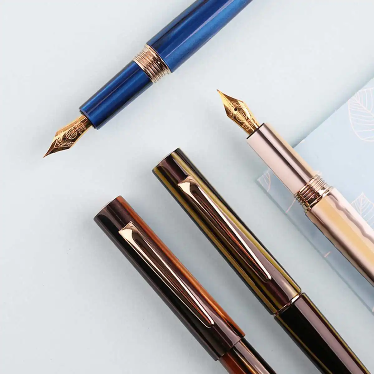 Для Moonman N3 целлулоидная акриловая ручка с красивыми полосками перьевая ручка Iridium EF/F 0,5 мм Перо Модный отличный офисный писательский подарочный набор