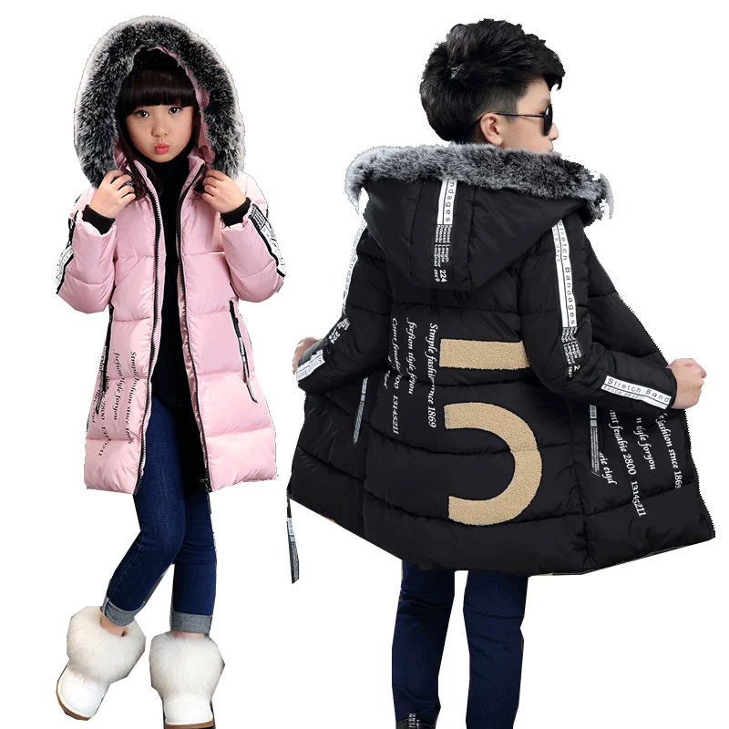 

Children's Wear 11 Girls Cotton Clothes Long Boy 12 Cotton Coat Children 13 Winter Jacket 2018 New Big Children 14 Cotton Jacket