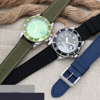 

nylon watch strap 20mm watchband 22mm perlon sport watch bracelet 24mm wristwatches band 18mm 23mm genuine leather bottom