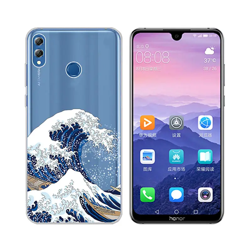 Arvin Silicone Fundas for Huawei Honor 8X Soft TPU Case for Huawei Honor 6X 4X 4A 5X V8 8 5C Painted Cover for Honor 8X Max Case (20)