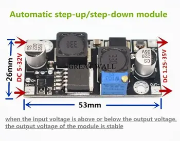 

10pcs XL6019 (XL6009upgrade) Automatic step-up step-down DC-DC Adjustable Converter Power Supply Module 20W 5-32V to 1.3-35V hei