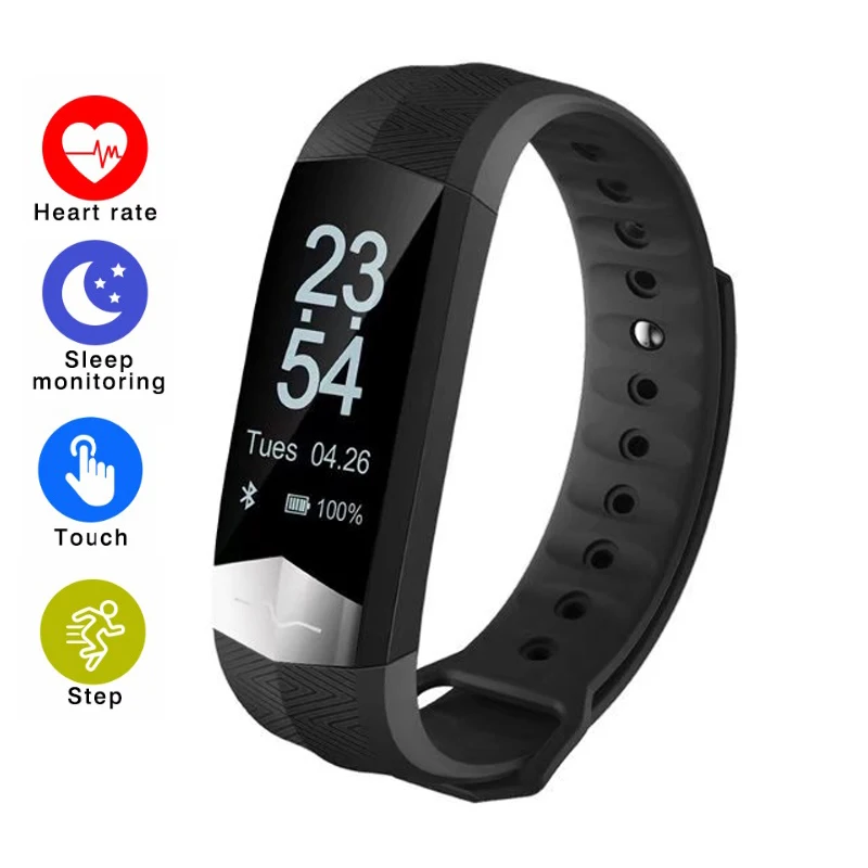CD01 Smart Band Blood Pressure Watches Bracelet Heart Rate Monitor Fitness Activity OLED Screen Message Reminder PK Mi 2 | Электроника