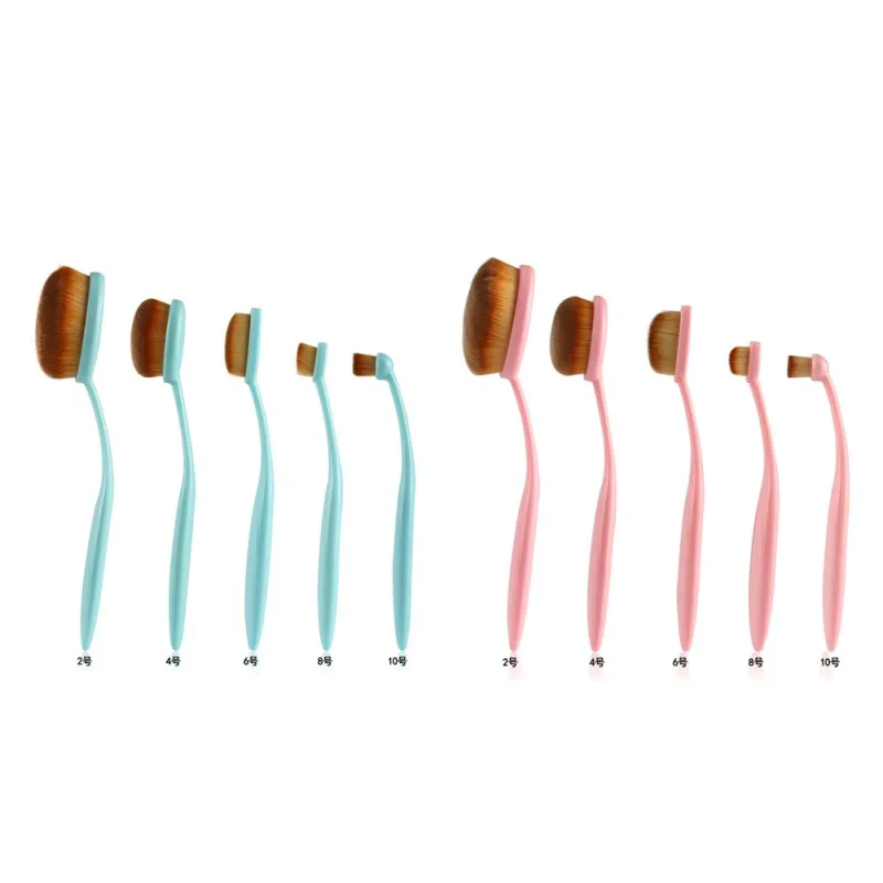 

5Pcs/SET Black Makeup Brushes Oval Brushes Professional Face Cosmetic Powder Makeup Brush Set Women Beauty  Cosmetic Tool Set