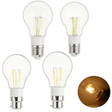 Bombilla Edison LED Vintage de alta calidad Retro A55 E27 3 W 4 W 6 W decoración del hogar Luz B22 bayoneta lámpara CA 85-265 V DC 12 V