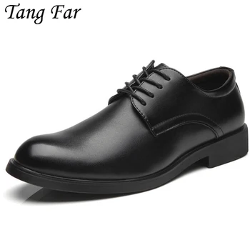 

Tang Far Men Dress Shoes Quality Men Formal Shoes Lace-up Men Business Oxford Shoes Brand Derby Flats Shoes Zapatos Hombre