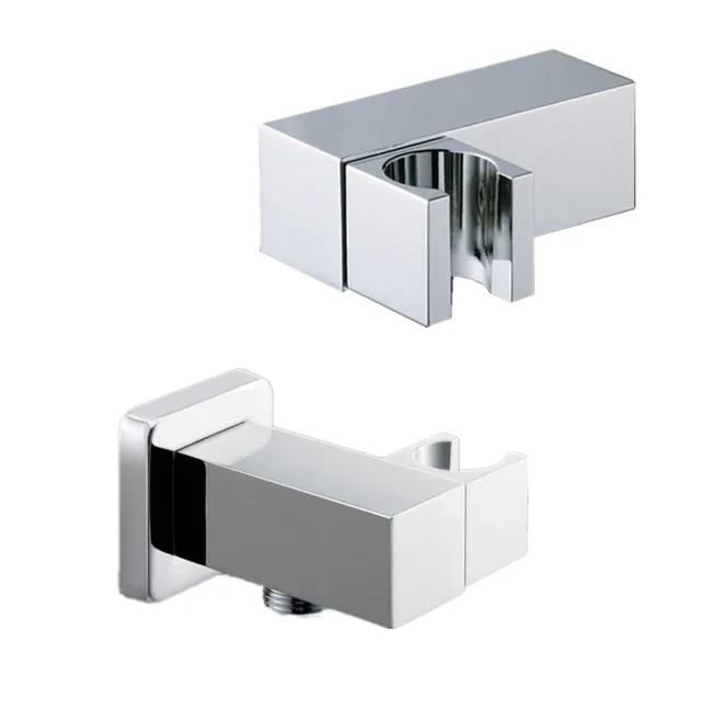Brass Chrome Wall Mounted Hand Square Shower Head Holder Bracket Shower