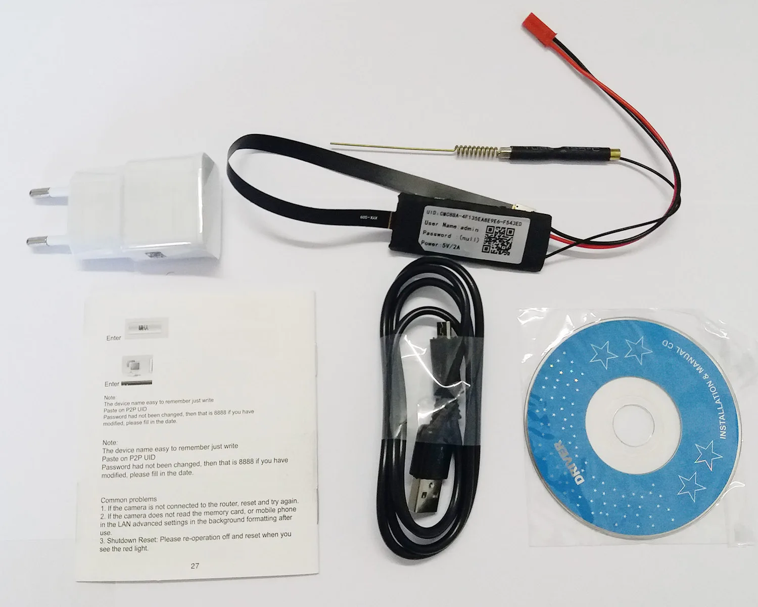 S06 WIFI Module Full Set CCTV Accesories 90 degree Without Battery
