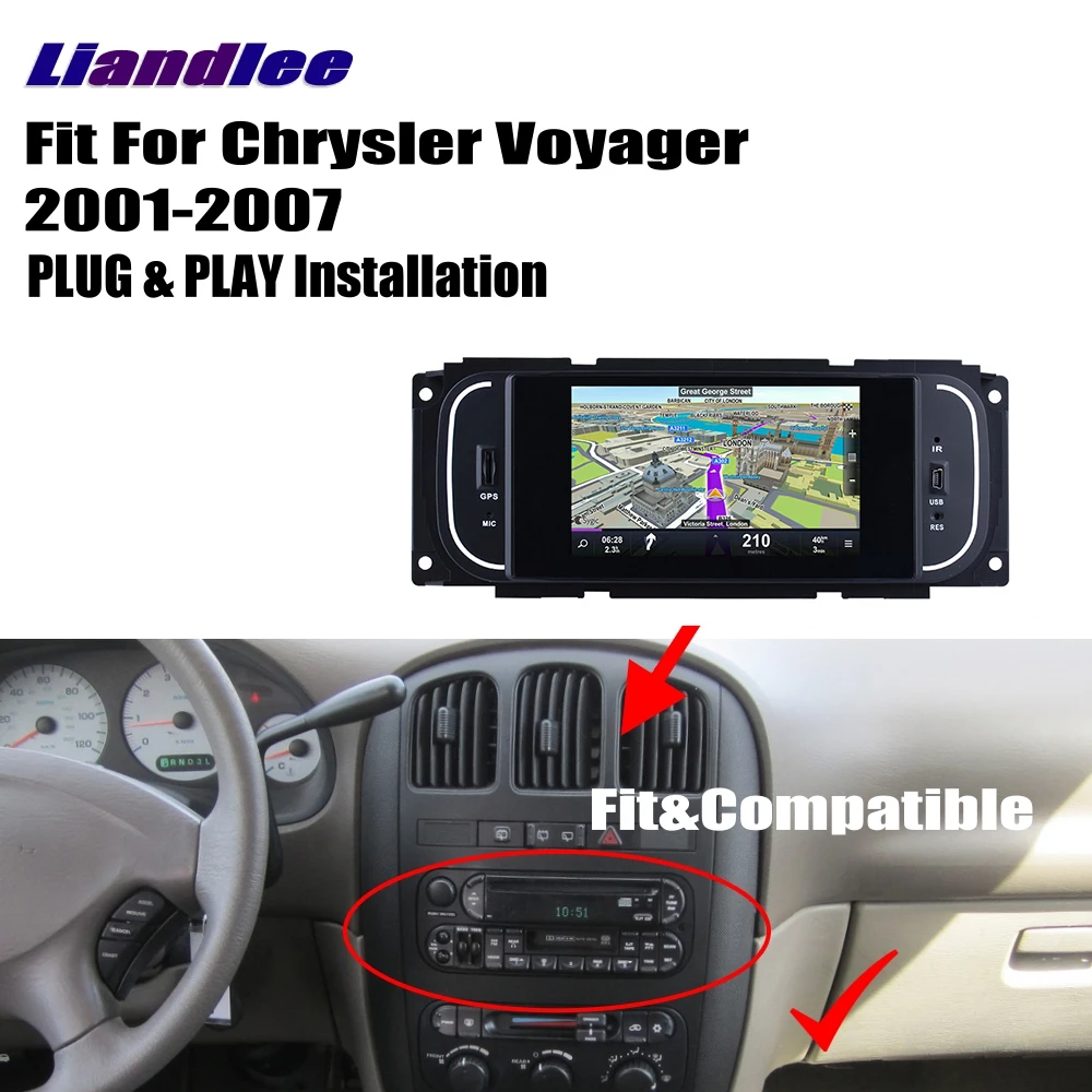 Liandlee для Chrysler Voyager 2001~ 2007 Android автомобильный Радио плеер gps Navi навигация карты камера OBD ТВ HD экран без CD DVD