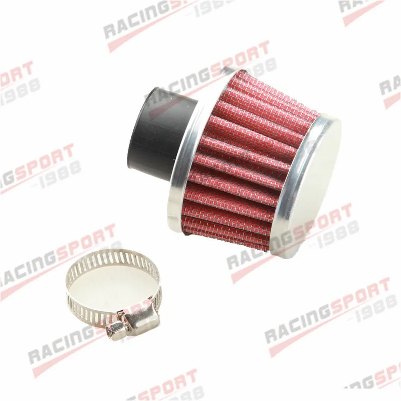 Universal 25mm 1" Car Cold Air Intake Filter Turbo Vent Crankcase Breather RED