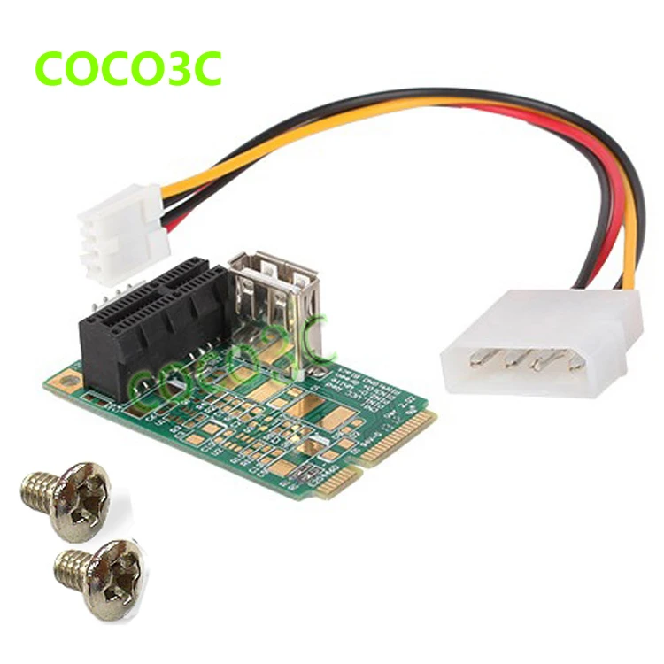 

Mini PCIe To PCI-e x1 slots adapter PCI express riser card test tool for Sound Card Network card graphics card