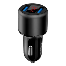 Carregamento de bateria novo 3.1a duplo usb carregador de carro 2 portas display lcd 12-24 v cigarro soquete isqueiro doces coloridos acessórios do carro
