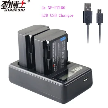 

Hot sale 2x NP-FZ100 NPFZ100 NP FZ100 Battery + charger For Sony BC-QZ1 Alpha 9 A7RIII ILCE-7RM3 A9 Sony A9R Sony Alpha 9S