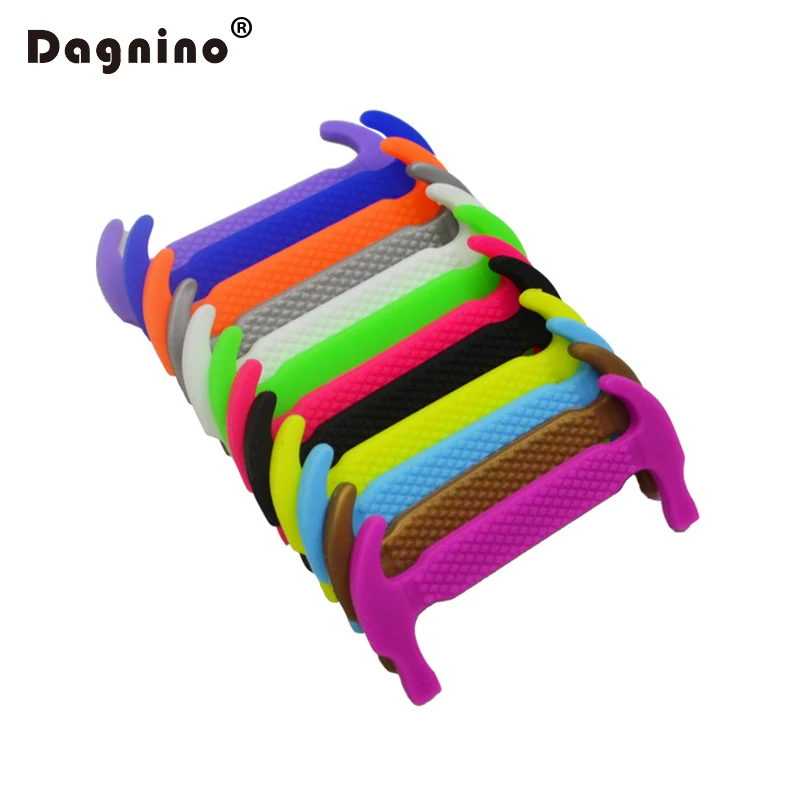 

DAGNINO 12pcs/lot New Children No Tie Silicone Sneaker Lazy Laces Running Colorful Athletic Shoe String Elastic Shoelaces Blue