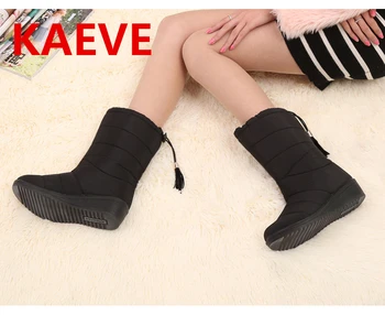 

women boots 2017 Winter boots women shoes With Velvet Snow Boots Warm Female shoes Waterproof Non-slip Women Rain