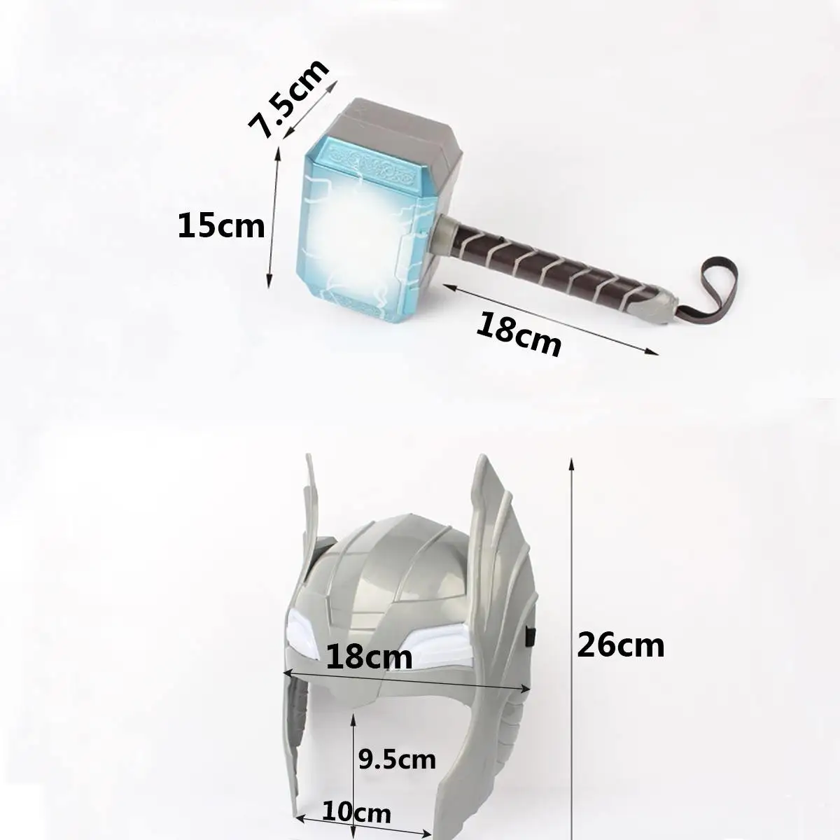 Светодиодный светящийся и звучащий молоток светодиодный маска для Тора Фигурки Игрушка для костюмированного представления дети Brinquedos подарок оптом