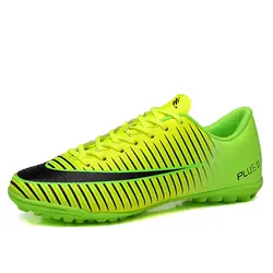 2018 бренда осень Футбол Спортивная обувь для Для мужчин футбольная обувь для игры вне помещений лето размер 35-44 Eur 3 цвета из искусственной