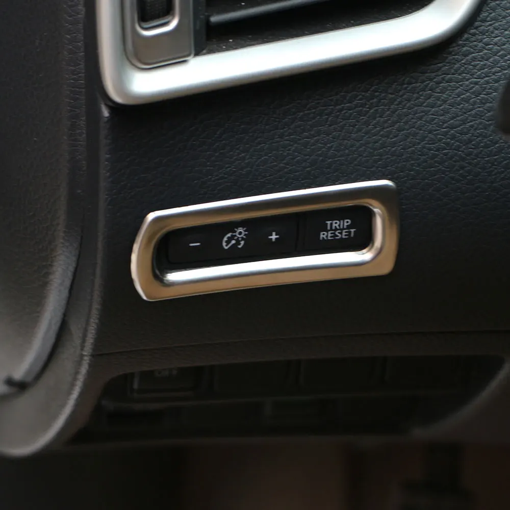

Jameo Auto Stainless Steel Interior Trip Reset Odograph Button Stickers for Nissan X-TRAIL Xtrail T32 Qashqai J11 Accessories