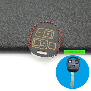 

High Quality 100% Leather Car Key Cover Fob Shell Fit Case for LEXUS for TOYOTA Remote Key Holder 3 Buttons Protective Shell
