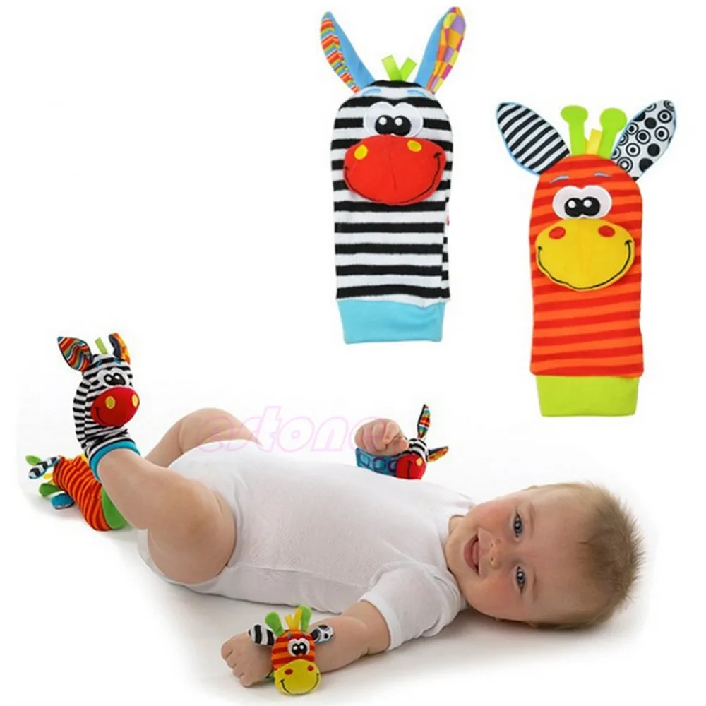 1pc Infant Baby Kids Boy Cute Animal Hand Wrist Bells Foot Sock Rattles Soft Toys 1pc Infant Baby Kids Boy Cute Animal Hand Wrist Bells Foot Sock Rattles Soft Toys