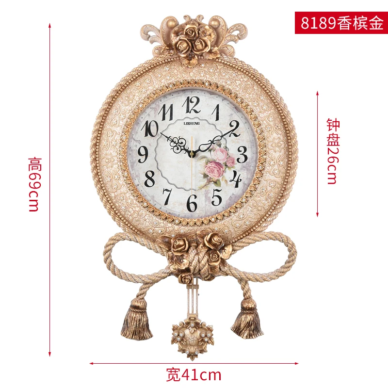 Wall Clock Retro Swing Personality Simple Wall Charts Silent Quartz Wall Clocks A  
