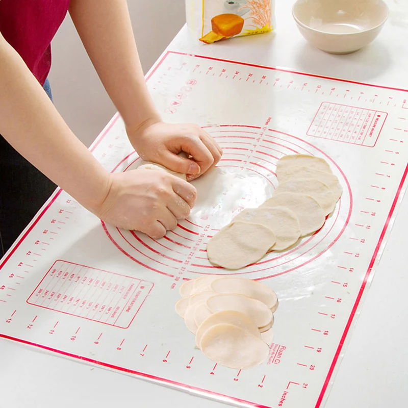 40*60 см Большой размер силиконовый коврик для выпечки, приложите масштаба замешивать тесто, антипригарным силикона выпечки прокатки тесто коврик