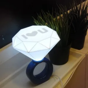 

USB Diamond Ring LED Night Light Valentine's Day Gift 3D Decorative Lamp Wedding Romantic Lights Warm White Atmosphere Lights