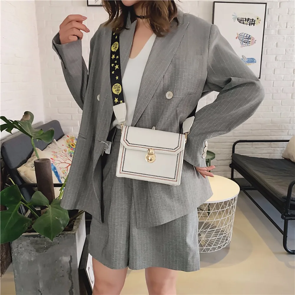 

HTNBO women's bags New Strap Shoulder Bag Fashion Wide Strap Bag Female Small Cross body Bag Lady High Quality Casual Handbag