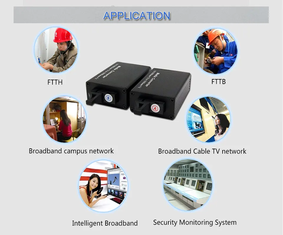 1 пара 100 M мини media converter один оптоволоконный, один режим BIDI конвертер с 1 SC порт и 1 rj45 порт