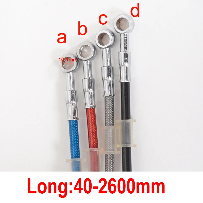 

2M 2.5M 2.6M Motorcycle brake Hose Braided Steel Brake Clutch Oil Hose Line Pipe Fit ATV Dirt Pit Bike Car-Styling 4 Color Hot