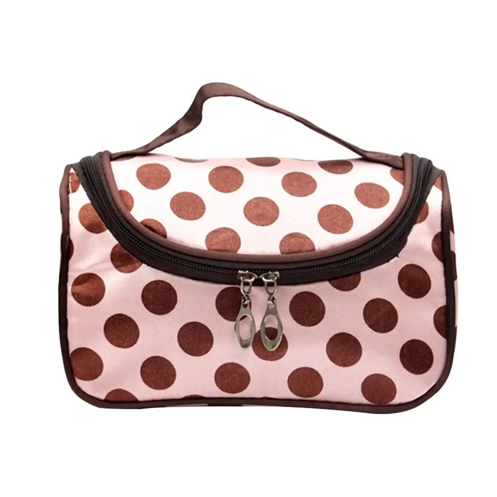

Women Cute Dot Stripe Lip Leopard Travel Cosmetic Makeup Storage Bag Organizer