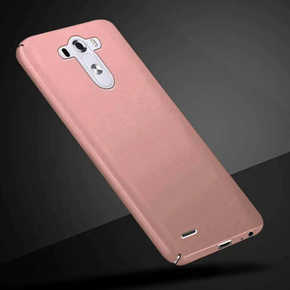 Для LG G3 чехол LG G3 чехол ультра тонкий матовый Жесткий задний Чехол защитный чехол для компьютера кожаный чехол для телефона для LG G3 G 3 D855 D850 D851 5,5" - Цвет: Rose Gold