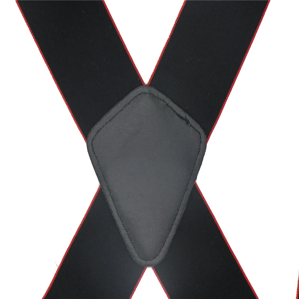 5 см X-back пэчворк 4 зажима Мужская мода рубашка брекет чулок черный и красный смешанные цвета бизнес использование