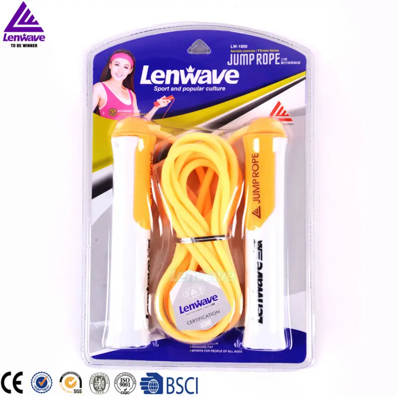  4 color PVC heat add sales speed jump rope bearing rope skipping Lenwave brand