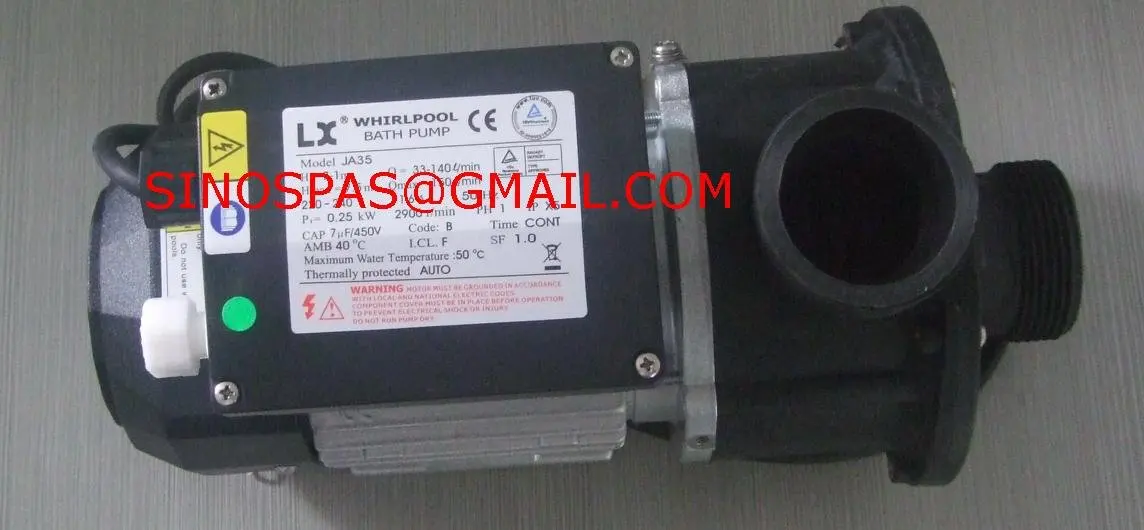 Whirlpool Spa Pool Pump - 250 Watt - 2-4 Jets lx whirlpool bath Pump JA35 0.35HP/0.25KW & Bathtub pump,almost same as TDA35 pump Whirlpool Spa Pool Pump - 250 Watt - 2-4 Jets lx whirlpool bath Pump JA35 0.35HP/0.25KW & Bathtub pump,almost same as TDA35 pump