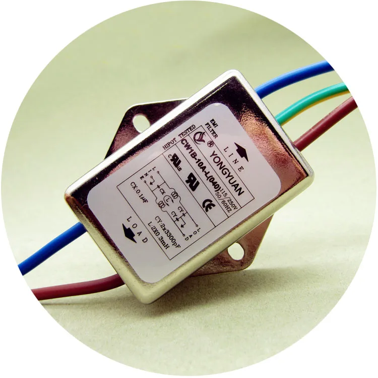

Taiwan EMI220V3A6A power filter with line power purifier DC AC 10ACW1B-10A-L