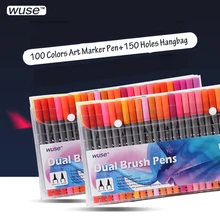 TOUCHNEW маркеры для рисования 36/60/100 Цвета художника двойной головой маркерных ручек манги дизайн школьный рисунок эскиз Маркеры Ручка товары для рукоделия