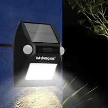 LED Solar Light Dual Motion Sensor Wall Lamp IP65 Waterproof Colorful Outdoor Spotlights RGB Wireless Sunlight Path Light