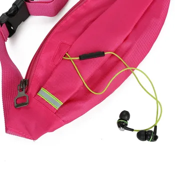 

2019 Outdoor Sports Portable Waist Multicolor Small Bag Waterproof Nylon Running Unisex Pack With Headphone Hole Design