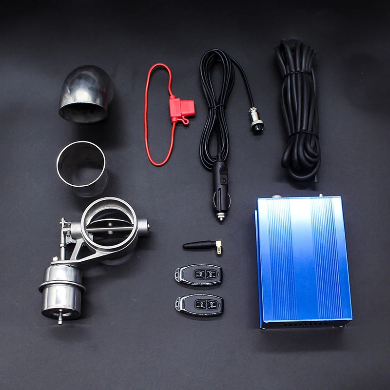 

Vacuum Exhaust Cutout Valve Kit 2.5inch Pneumatic Remote Control Sounds Normal Open Variable Valve